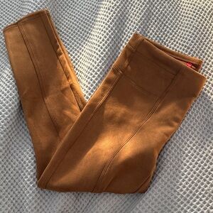 SPANX Caramel faux suede Leggings size M